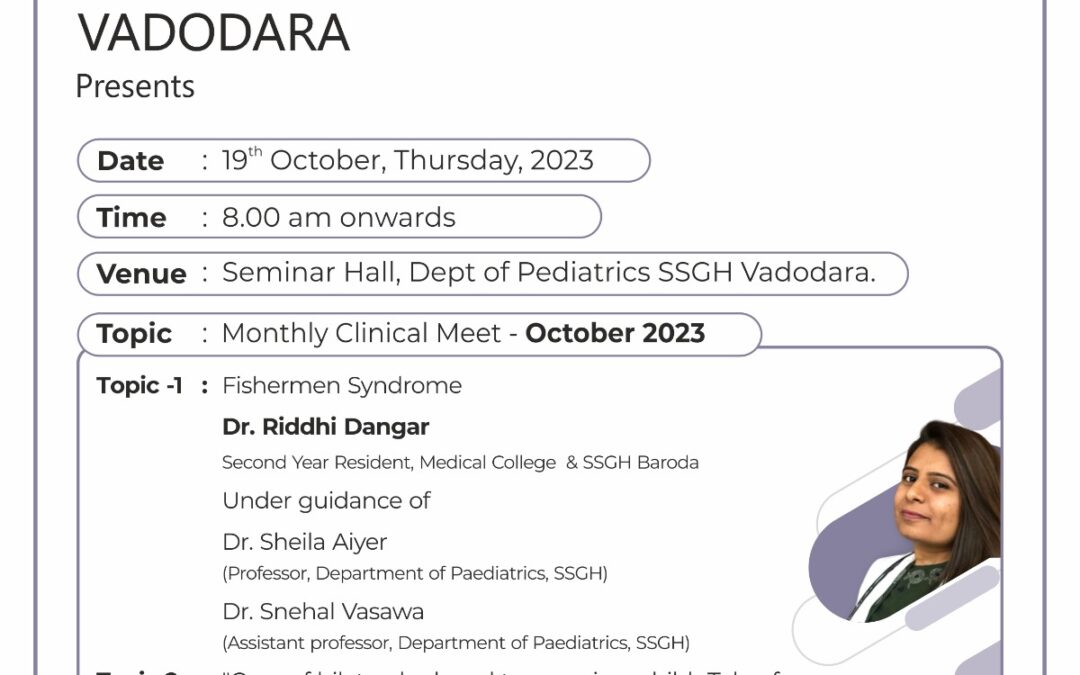 AOP VADODARA MONTHLY CLINICAL MEET – OCTOBER 2023