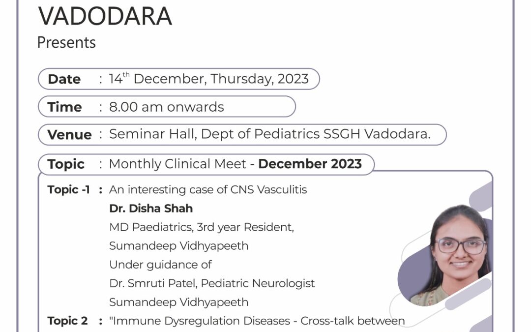 AOP VADODARA MONTHLY CLINICAL MEET – DECEMBER 2023